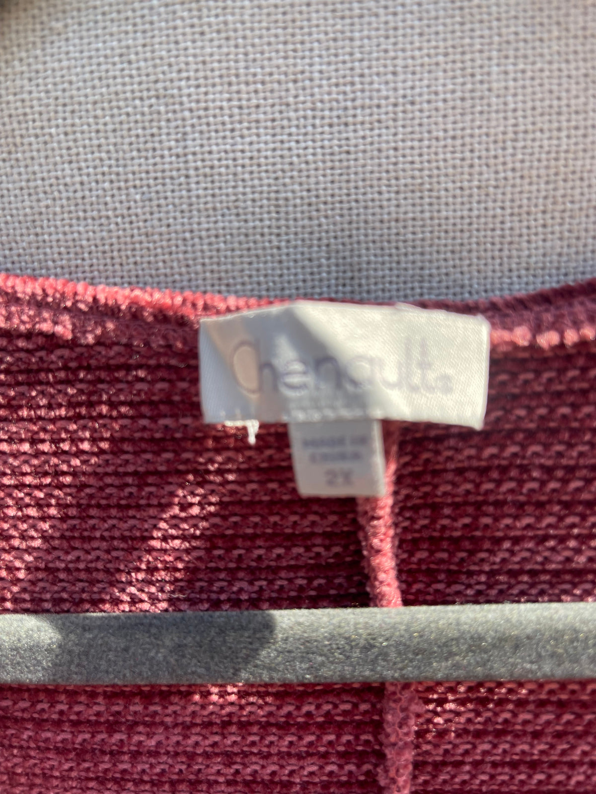 Plus sized chenille tunic