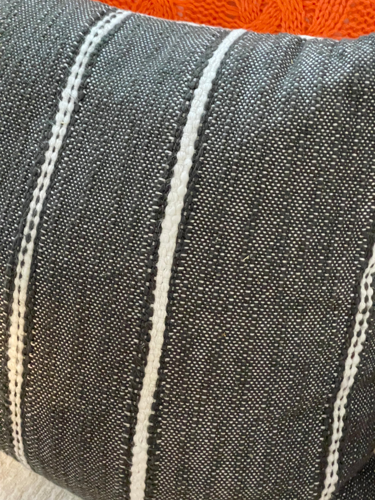 Black stripe pillow