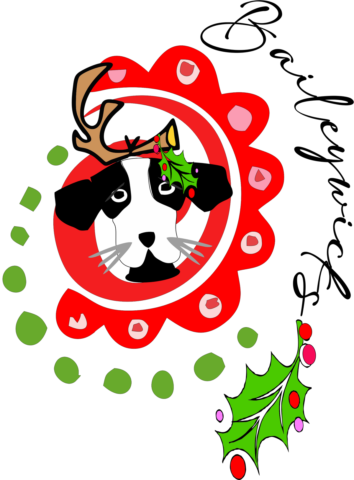 Christmas personalized pillow case, puppy pillow case