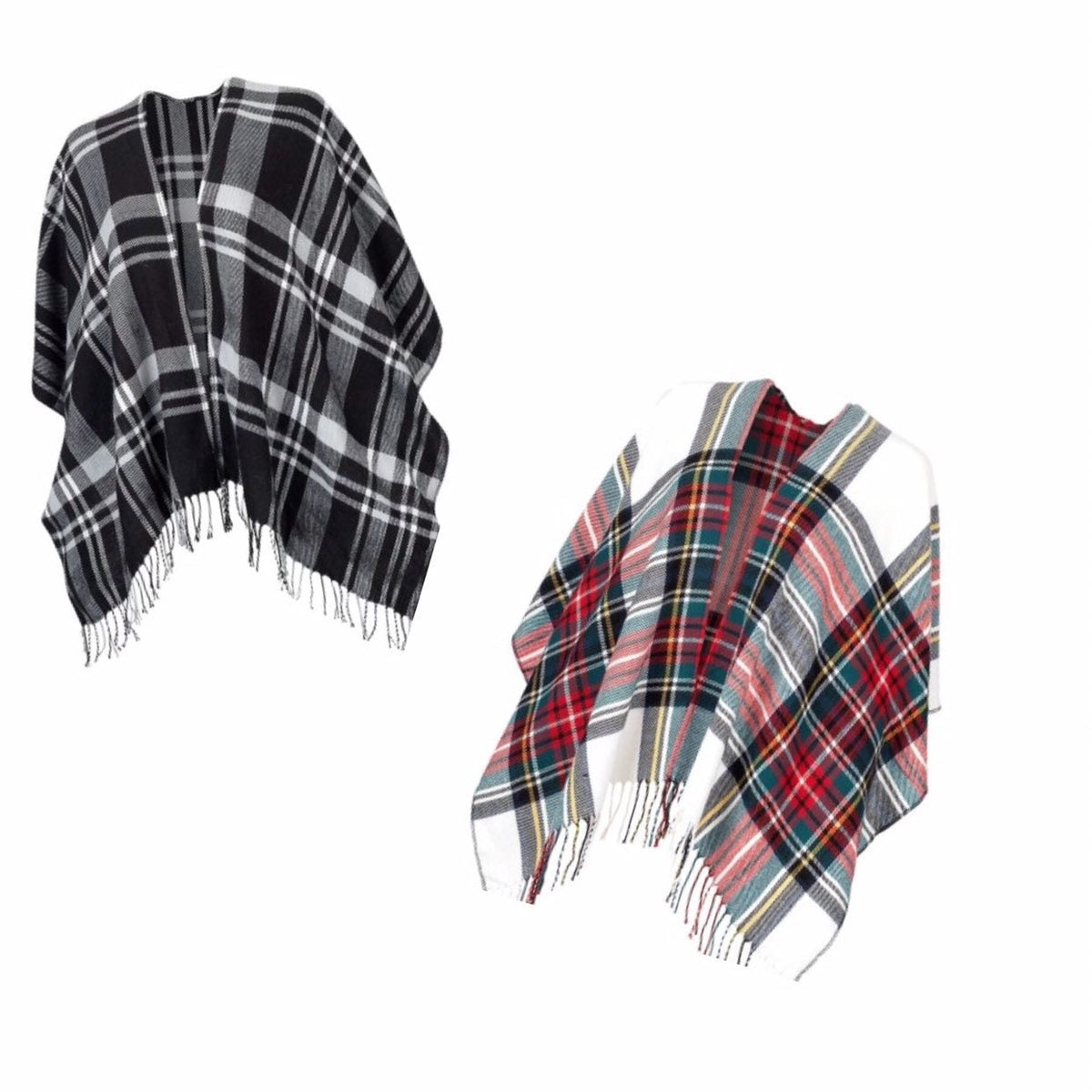 Monogrammed wrap, Plaid monogrammed shawl