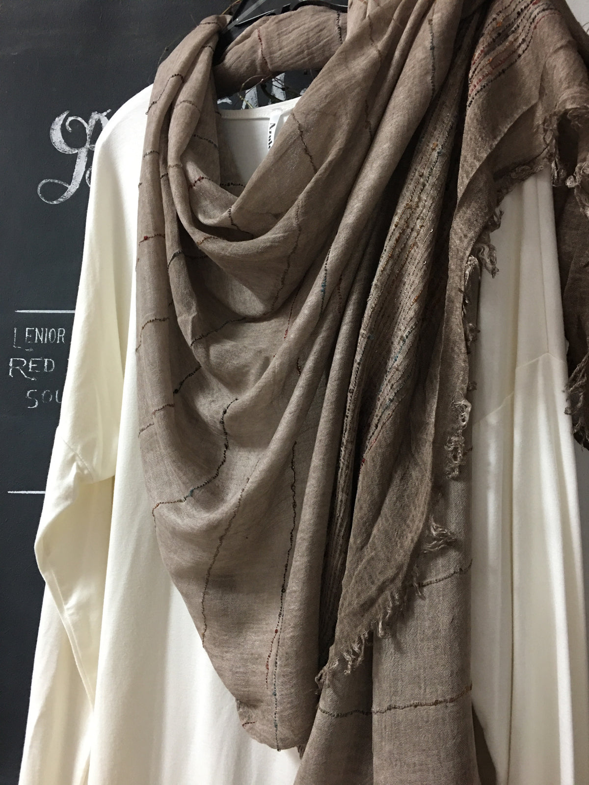 Brown boho fashion scarf