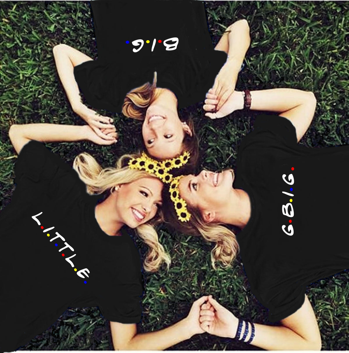 sorority big lil friends font t shirt