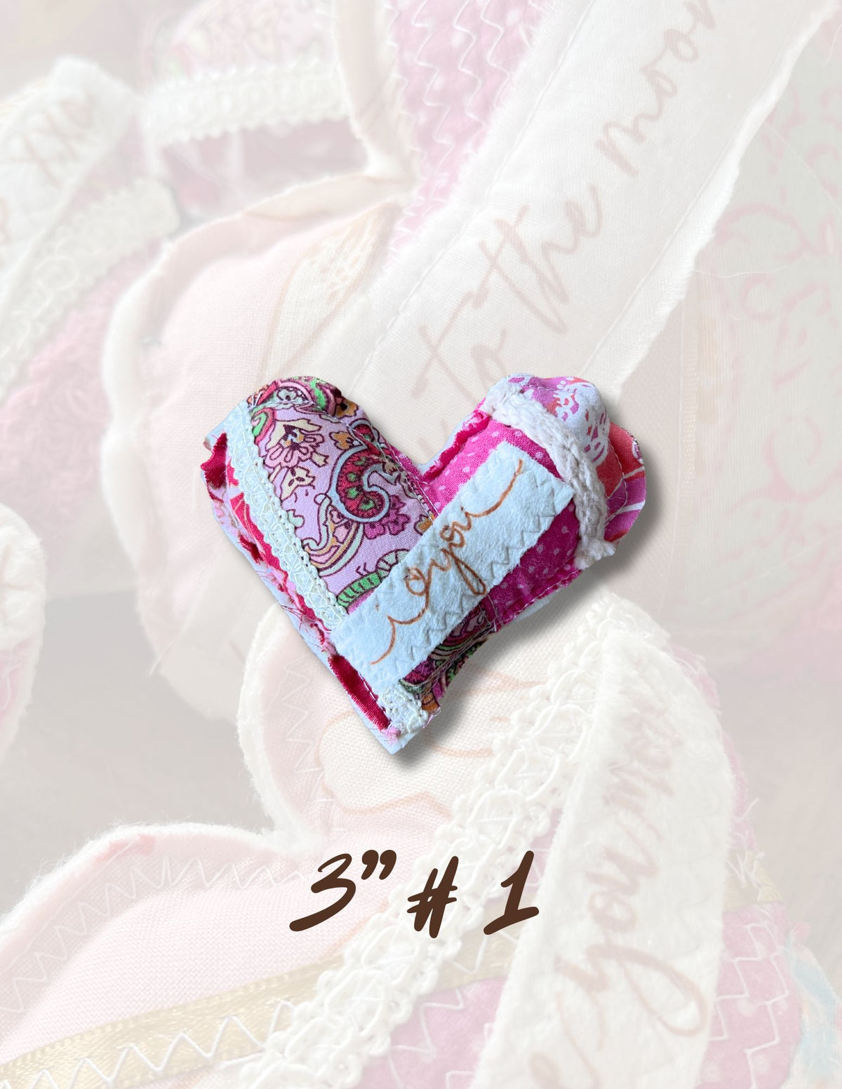 Valentine heart pillow, upcycled pillow