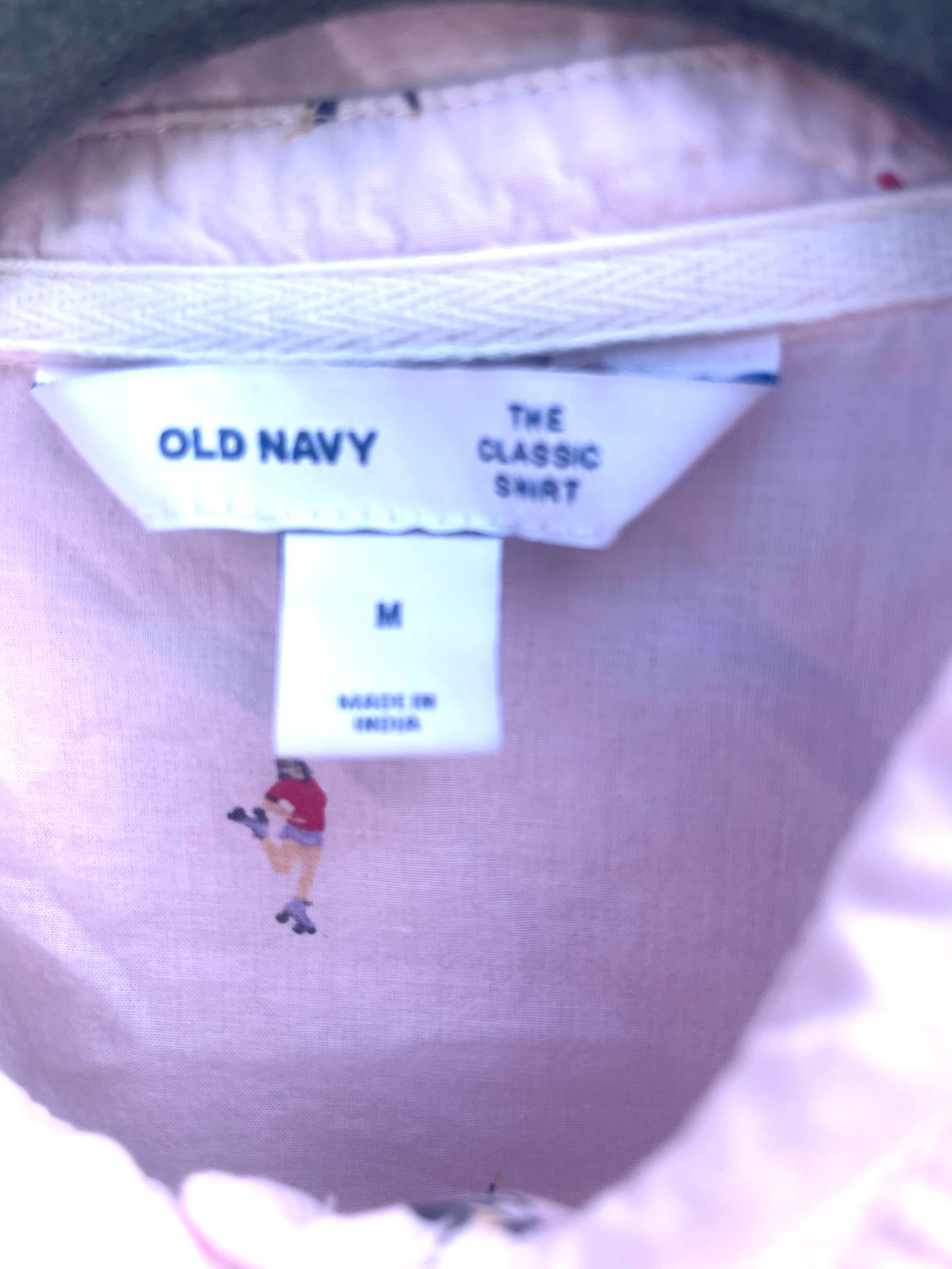 Pink button down shirt