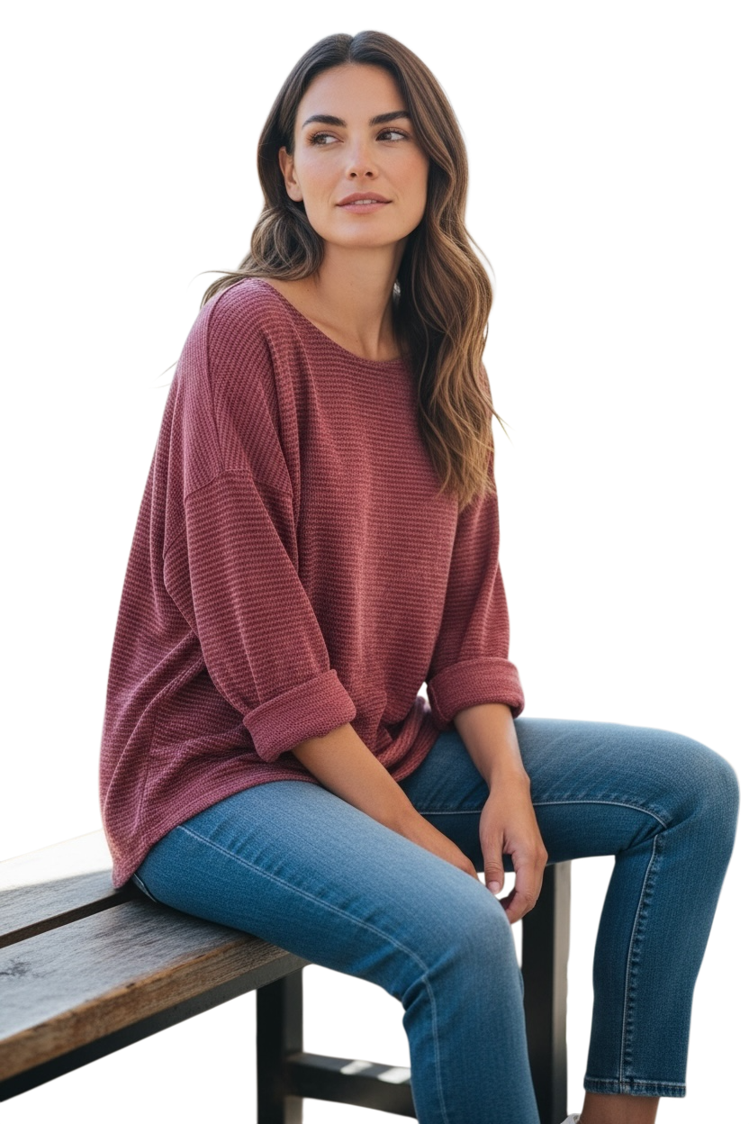 Plus sized chenille tunic