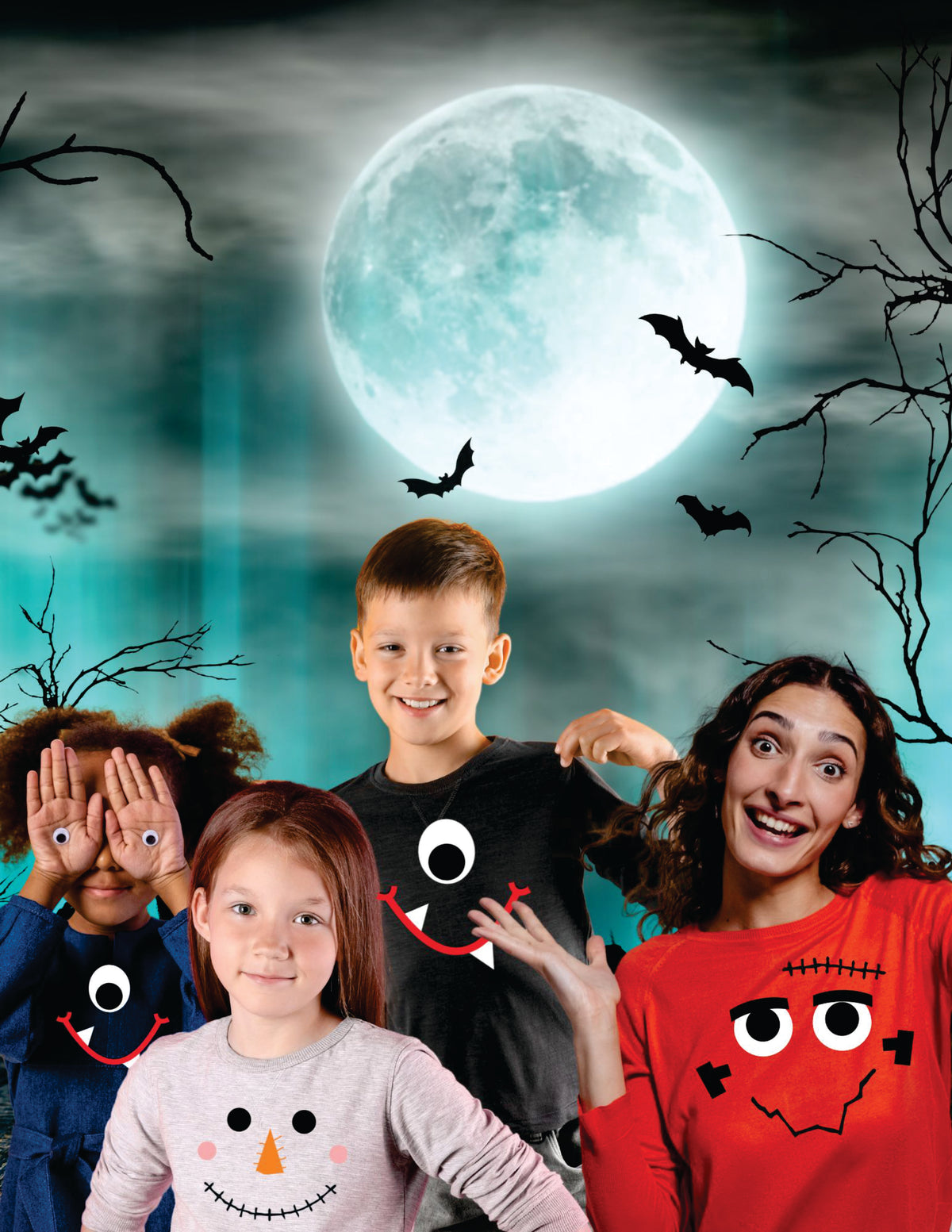 Halloween face shirt, Youth Halloween shirt