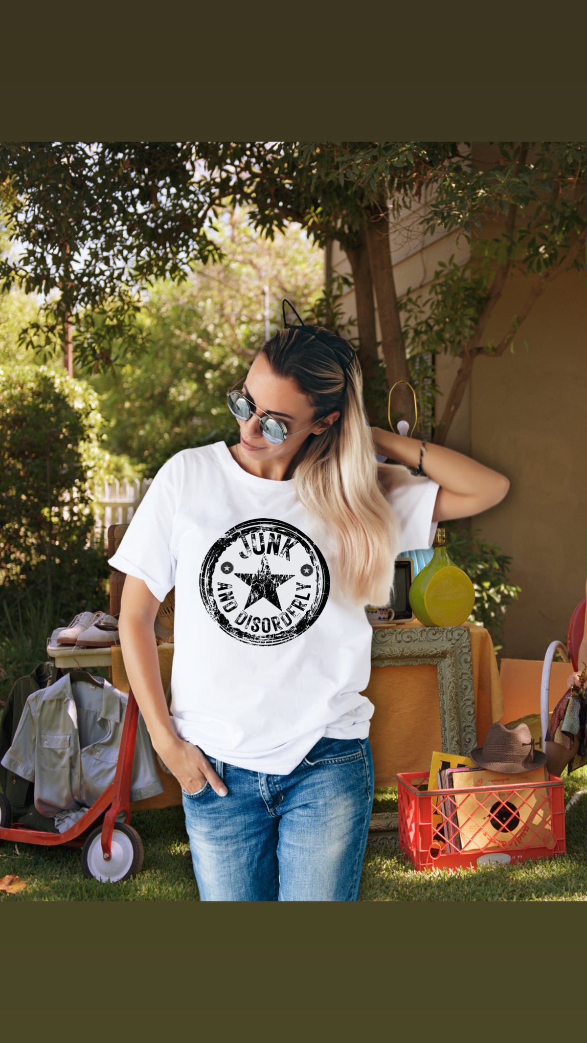 Thrifter t shirt, junk life t shirt,