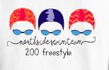 swim cap and googles tshirt