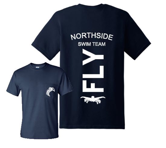 short sleeved swim team shirt fly