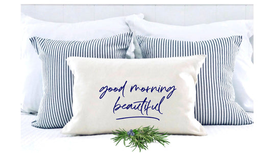 word pillow, farmhouse style pillow with words, custom pillow