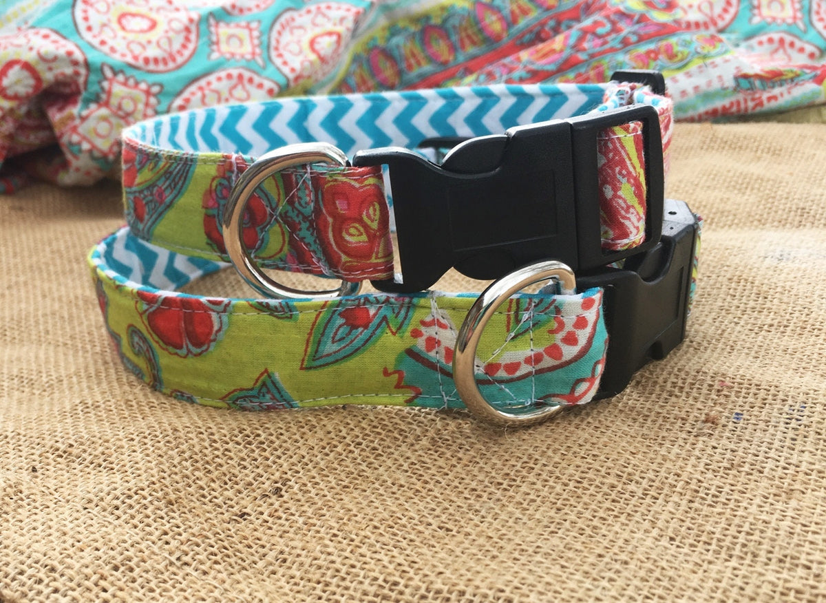 Boho Dog Collar, Personalized dog collar