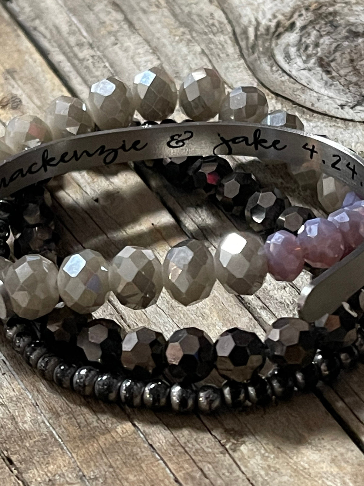 Personalized cuff bracelet, name bracelet