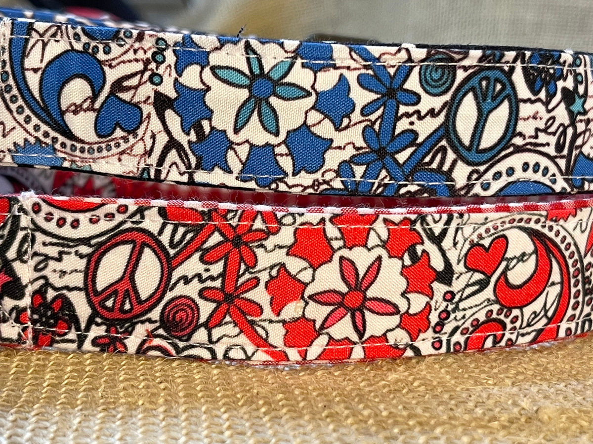 red paisley dog collar,
