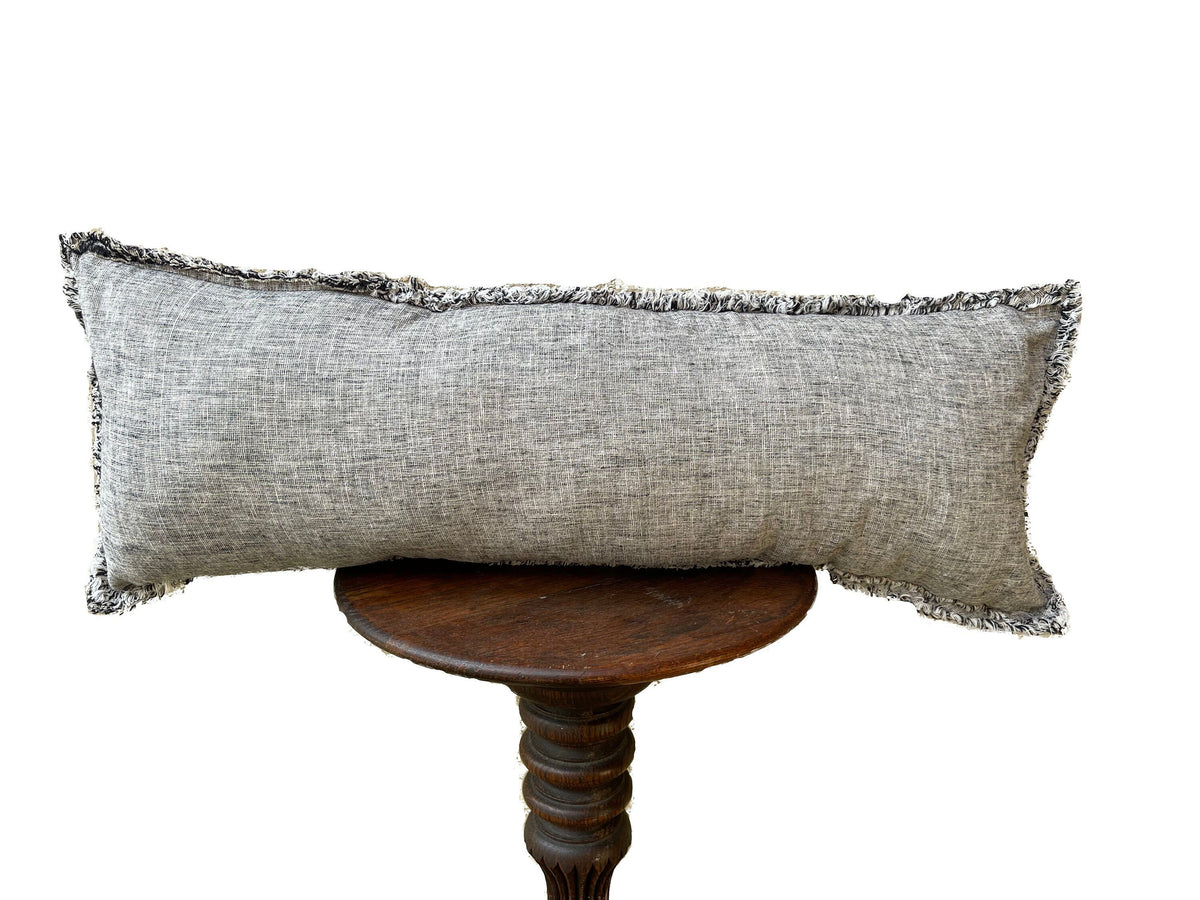 linen lumbar pillow cover, pepper slim lumbar pillow cover, home decor pillow cover, linen pillow cover