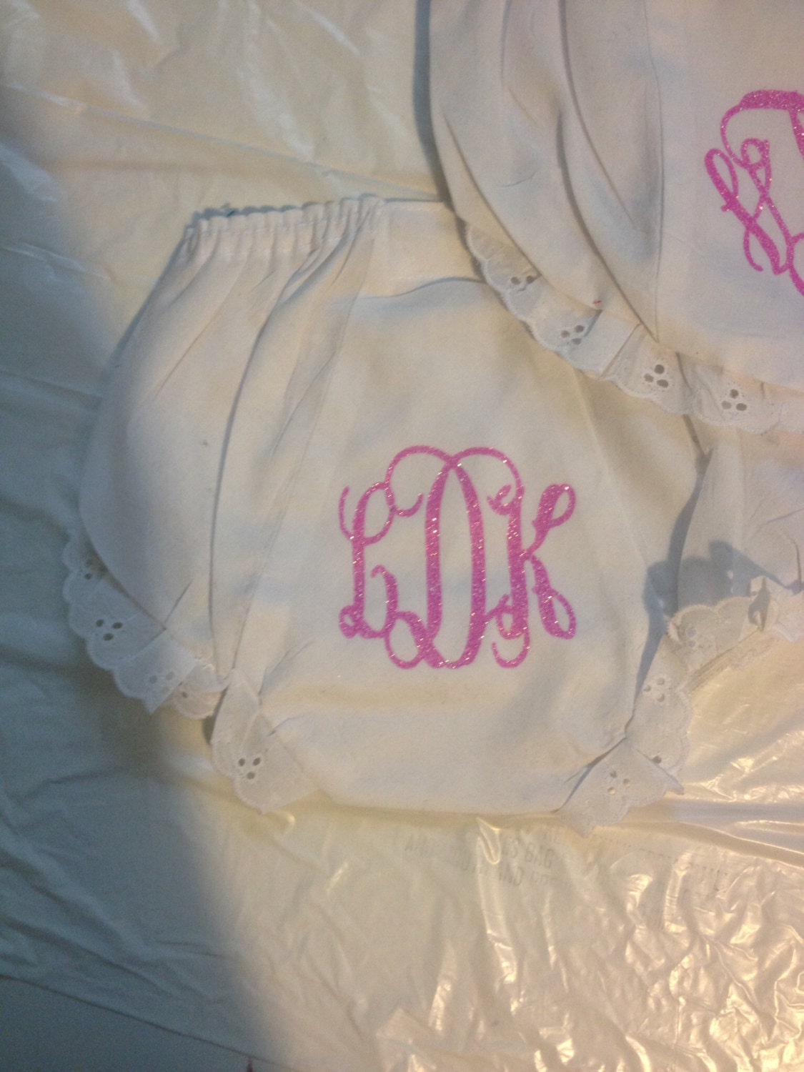 Monogrammed diaper cover, glitter monogrammed diaper cover