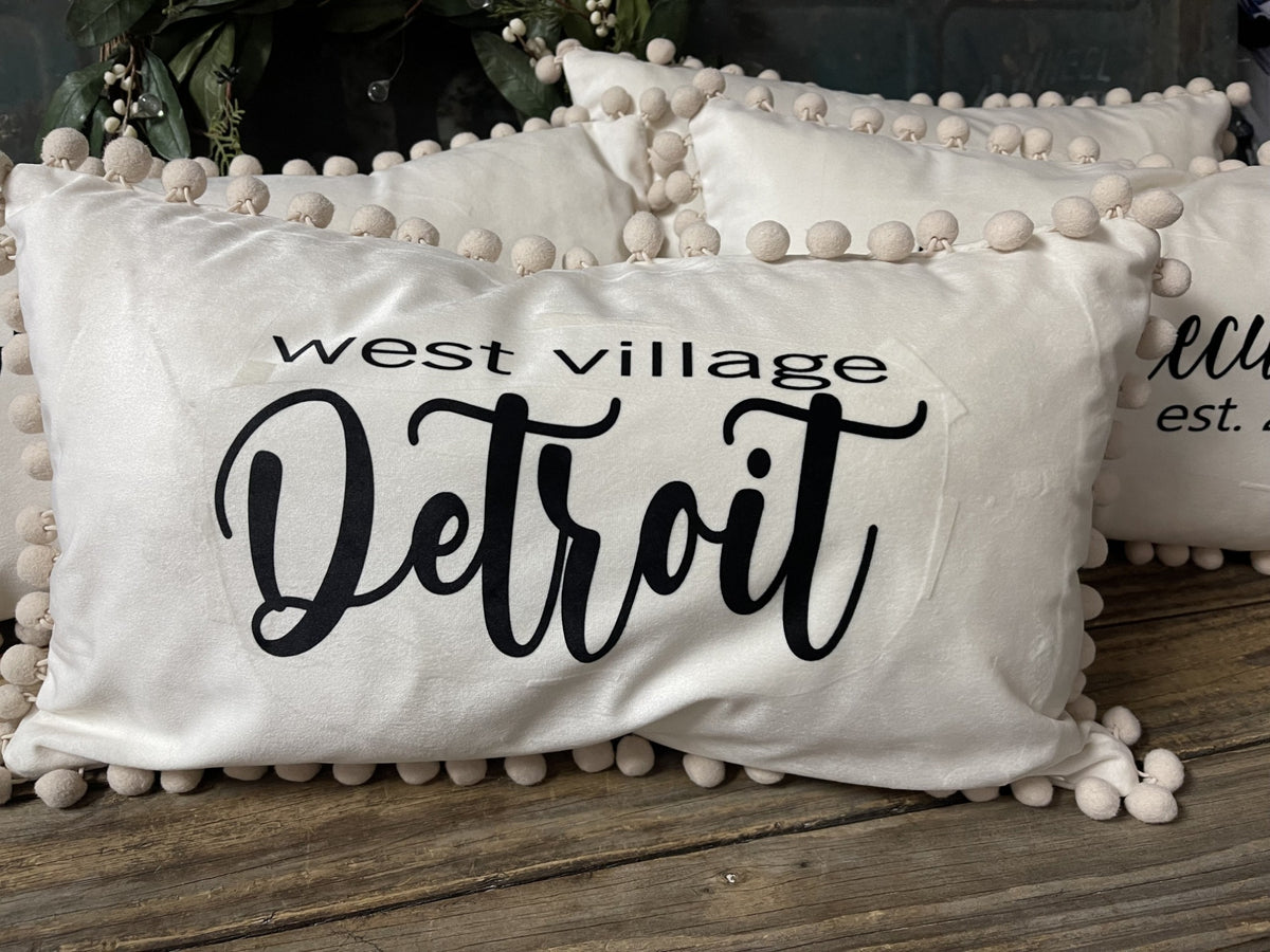 Personalized pillow, farmhouse style pillow with words