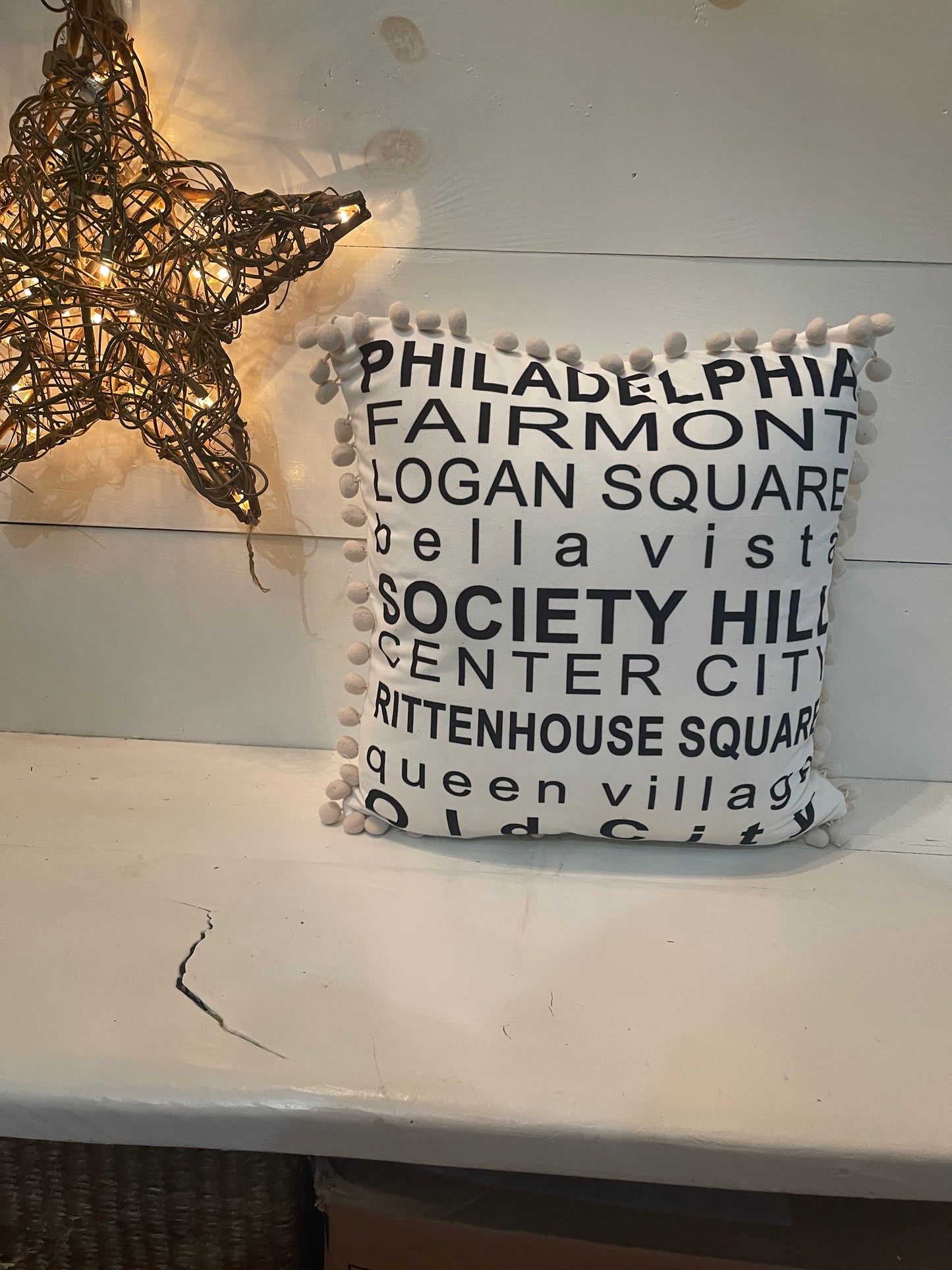 Hometown pillow, Philadelphia pillow, hometown pillow, custom print pillow, location pillow