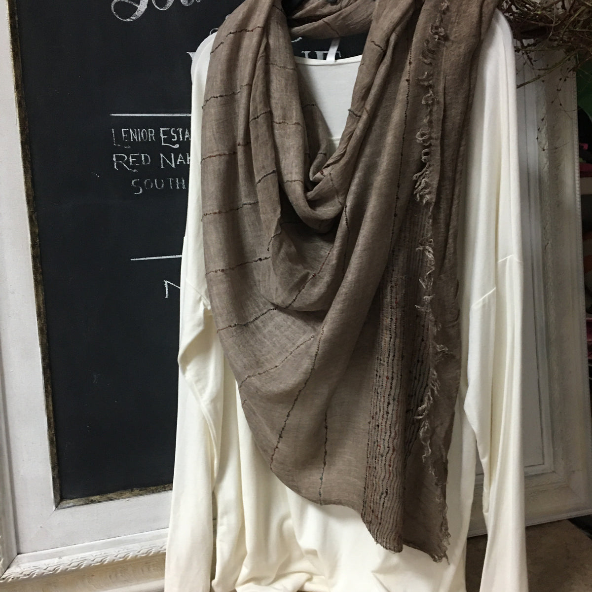 Brown boho fashion scarf