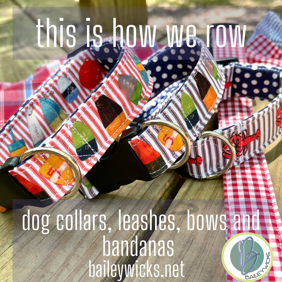nautical dog collars  from baileywicks